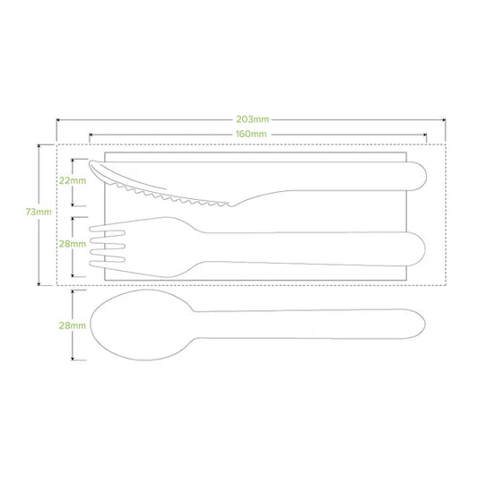 16cm Wood Cutlery Set