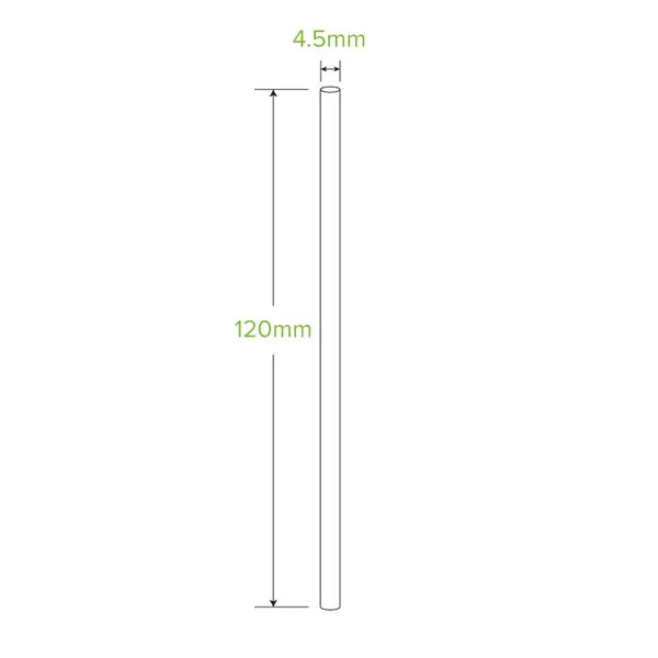 4.5mm Black Cocktail Straw