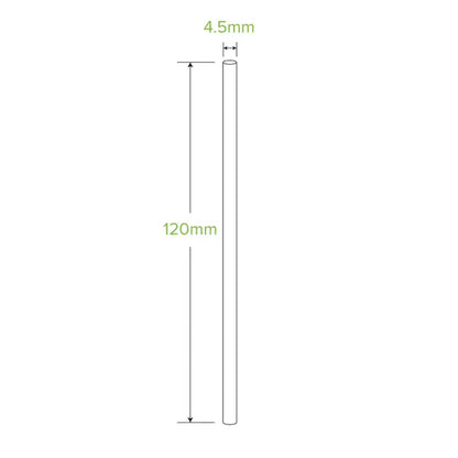 4.5mm Black Cocktail Straw