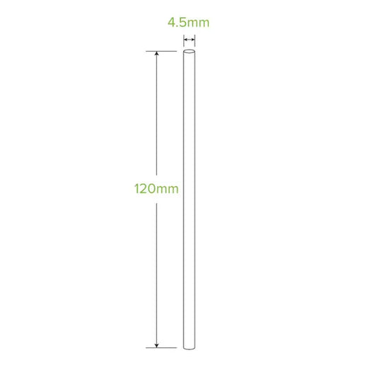 4.5mm Black Cocktail Straw