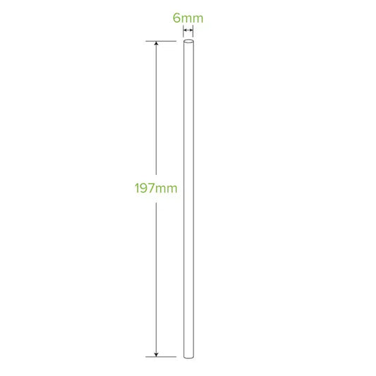 6mm Kraft Straw